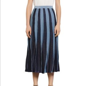 Sandro metallic midi skirt